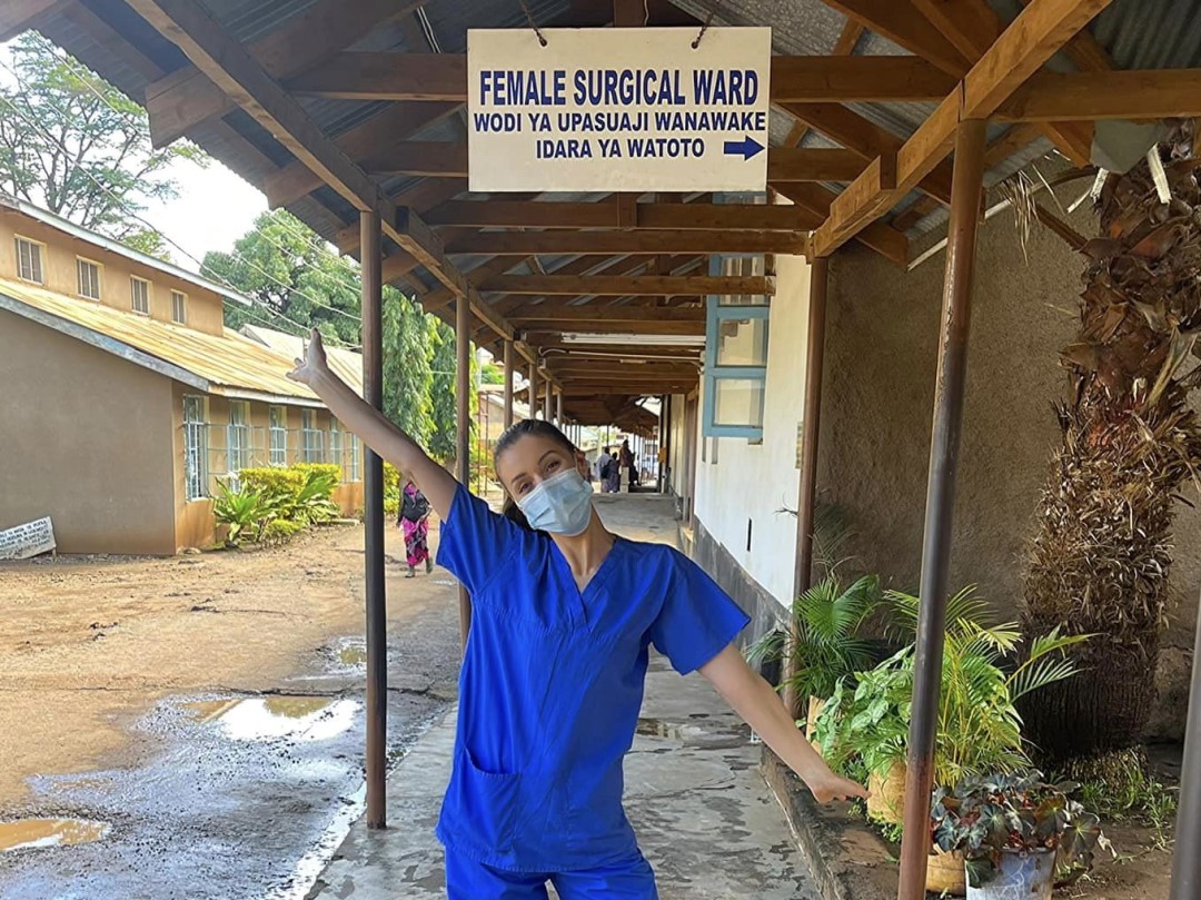 University of Bradford student nurse Charlotte Marcon on her placement in Tanzania